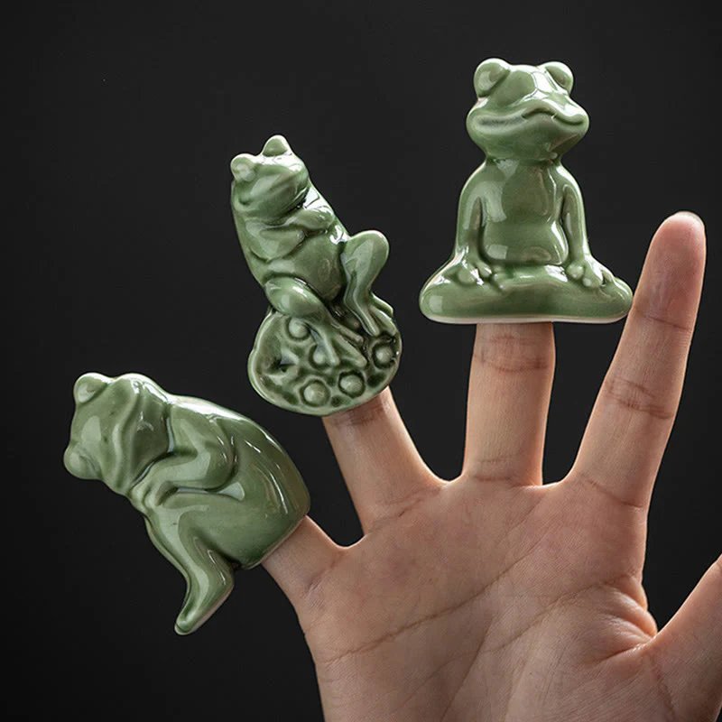 Buddha Stones Mini Piccolo Meditazione Loto Riposo Rana Ceramica Ricchezza Fortuna Casa Tè Animale Domestico Figurina Decorazione - Image 16