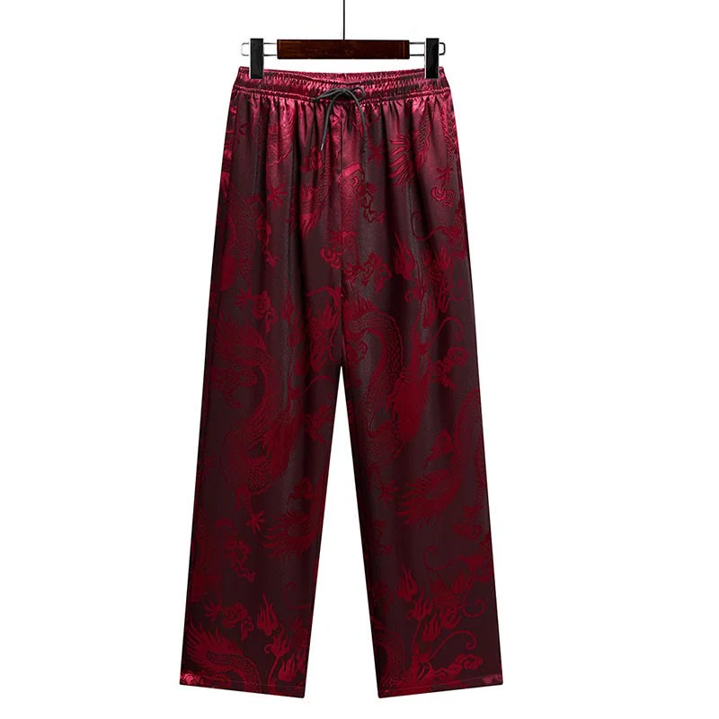 Buddha Stones Modello di drago Abito Tang Hanfu Uniforme tradizionale Maniche corte Pantaloni Abbigliamento Set da uomo - Image 22