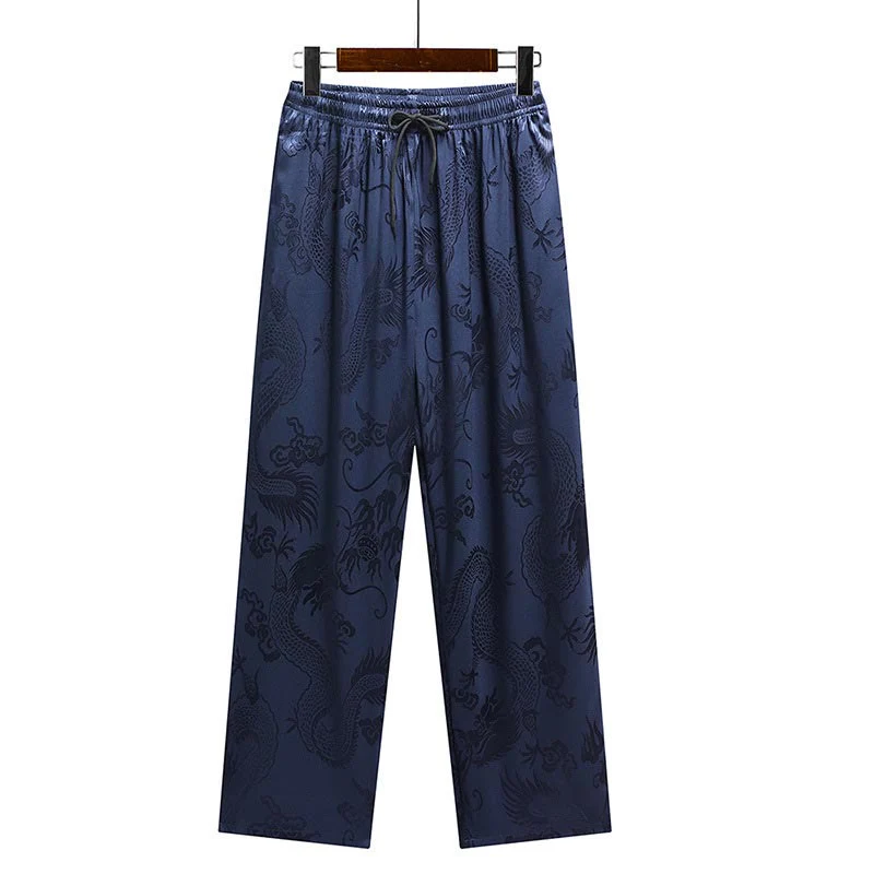 Buddha Stones Modello di drago Abito Tang Hanfu Uniforme tradizionale Maniche corte Pantaloni Abbigliamento Set da uomo - Image 24