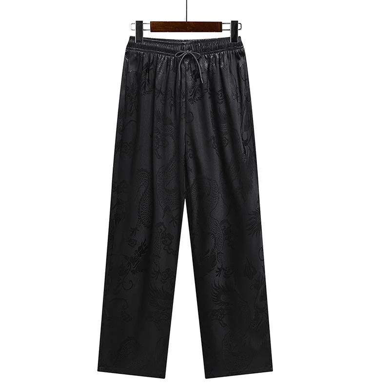 Buddha Stones Modello di drago Abito Tang Hanfu Uniforme tradizionale Maniche corte Pantaloni Abbigliamento Set da uomo - Image 28