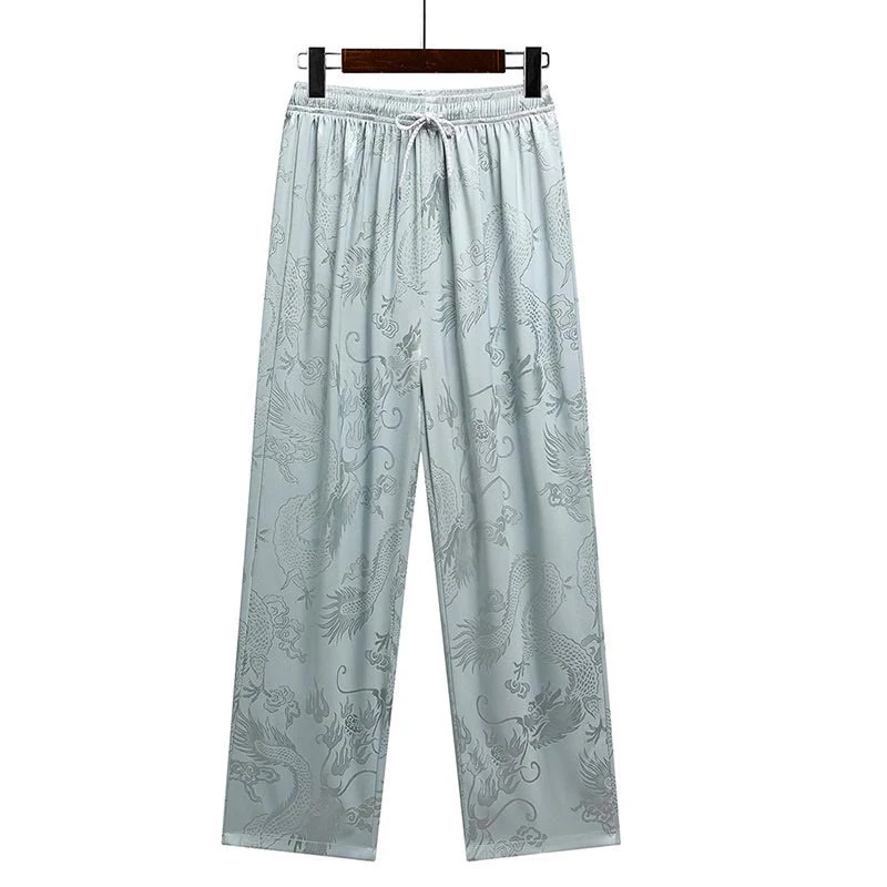 Buddha Stones Modello di drago Abito Tang Hanfu Uniforme tradizionale Maniche corte Pantaloni Abbigliamento Set da uomo - Image 8