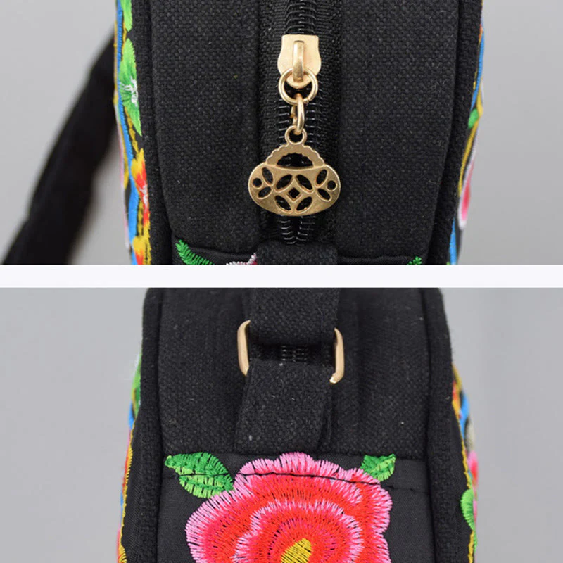 Buddha Stones Money Tree Galsang Inula Flower Peonia Rosa Pavone Ricamo bifacciale Tela Borsa per la spesa Borsa a tracolla - Image 15