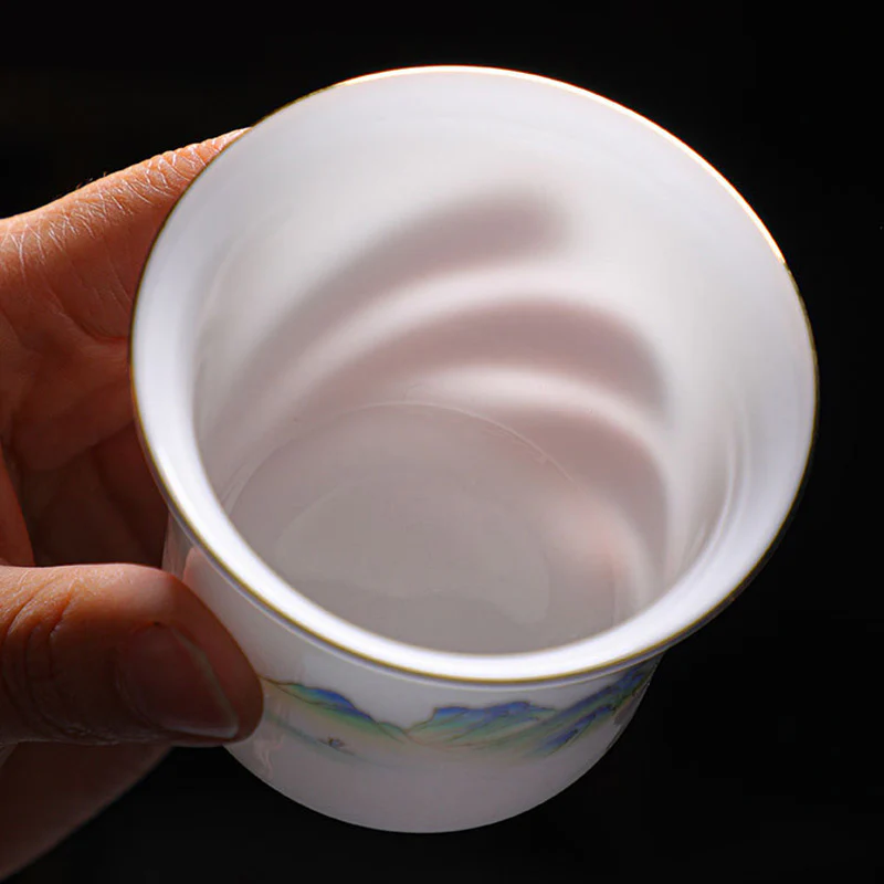Buddha Stones Montagne Fiumi Albero Tazza da tè in ceramica Tazza da tè Kung Fu 120ml - Image 6