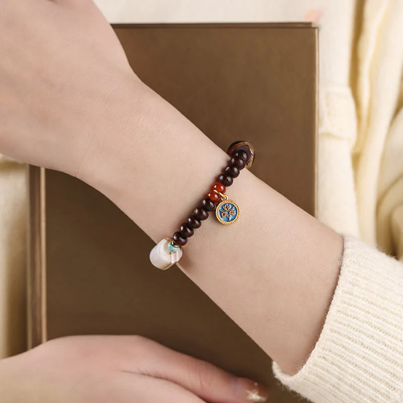Buddha Stones naturali Tibet viola Bodhi Seed Dzi Bead Dio della ricchezza braccialetto di saggezza - Image 3
