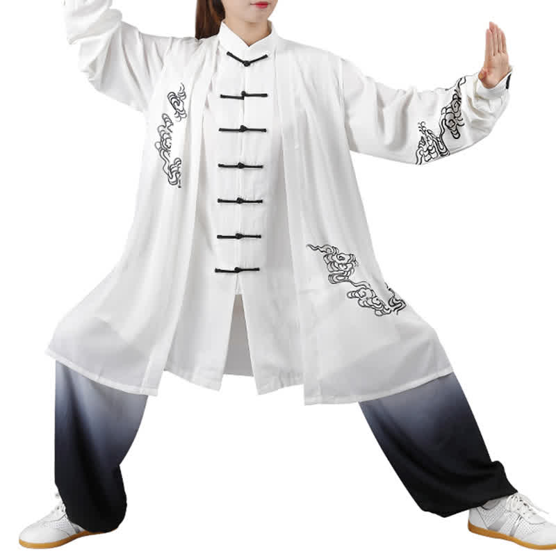 Buddha Stones Nuvole di buon auspicio Gradiente Meditazione Preghiera Spirituale Zen Tai Chi Qigong Pratica Set di abbigliamento da donna - Image 17