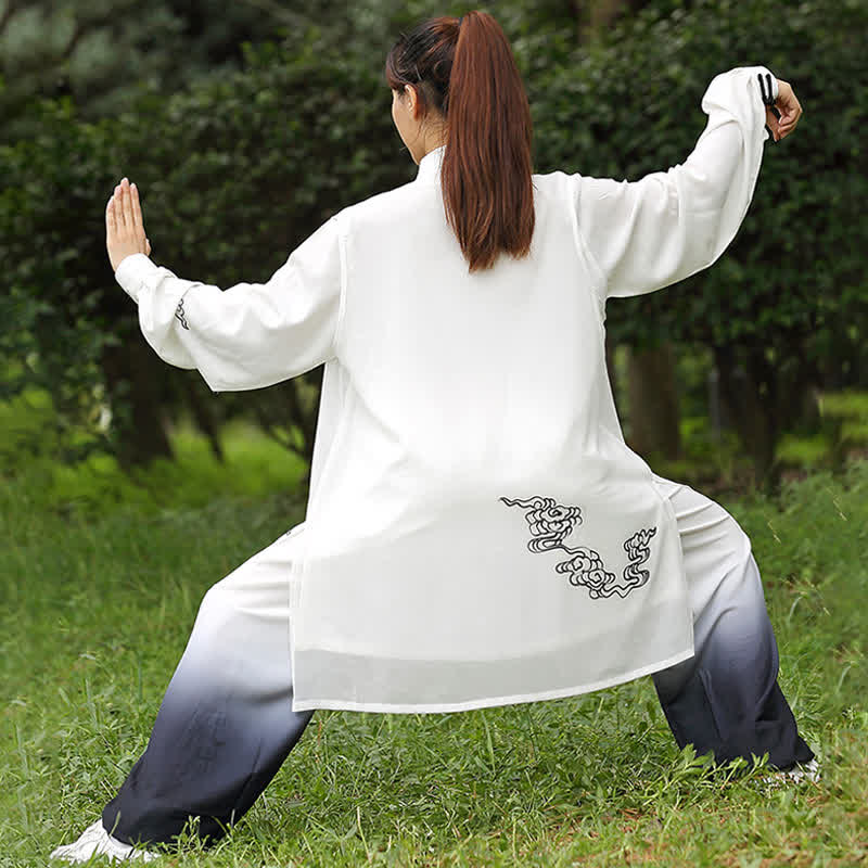 Buddha Stones Nuvole di buon auspicio Gradiente Meditazione Preghiera Spirituale Zen Tai Chi Qigong Pratica Set di abbigliamento da donna - Image 8