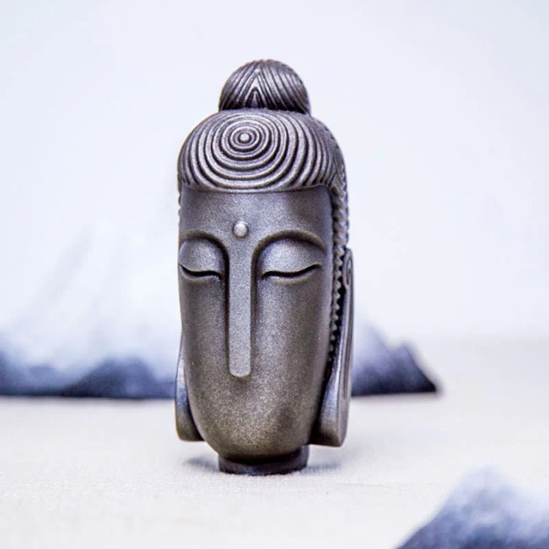 Buddha Stones Occhi Chiusi Buddha in Meditazione Statua in Resina Ruggine Polvere di Ferro Decorazione per la Casa - Image 22