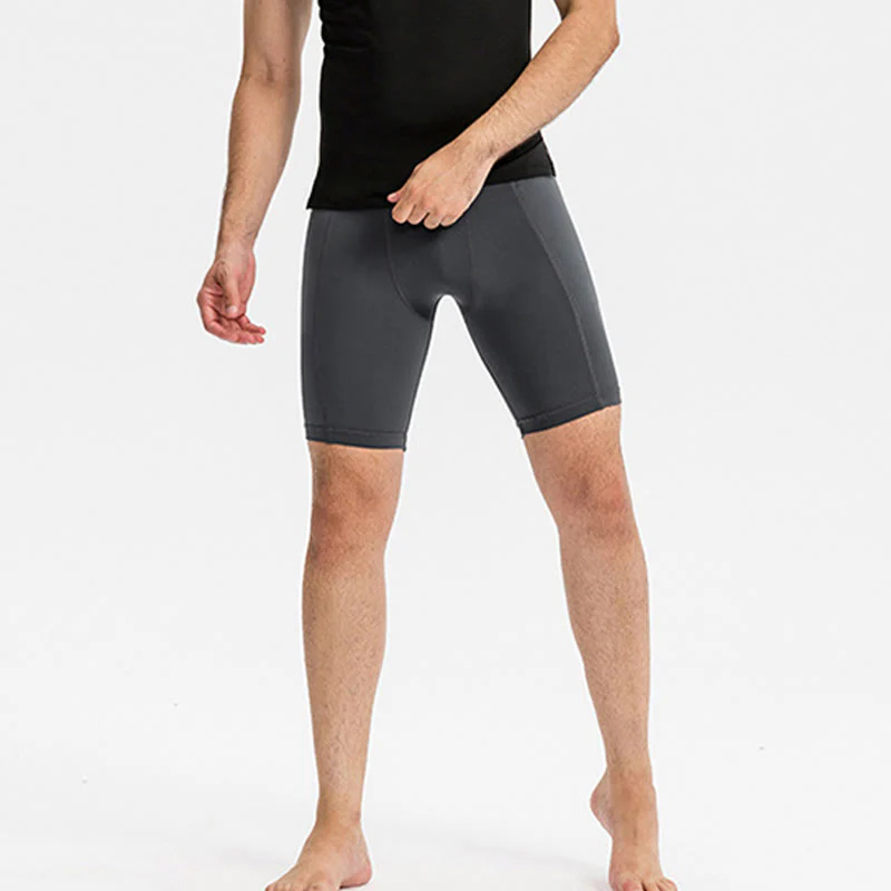 Buddha Stones Pantaloncini sportivi aderenti elasticizzati ad alta elasticità ad asciugatura rapida con tasche con cerniera da uomo - Image 11