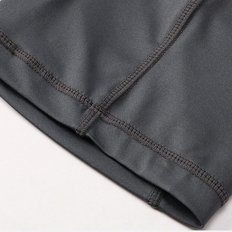 Buddha Stones Pantaloncini sportivi aderenti elasticizzati ad alta elasticità ad asciugatura rapida con tasche con cerniera da uomo - Image 13