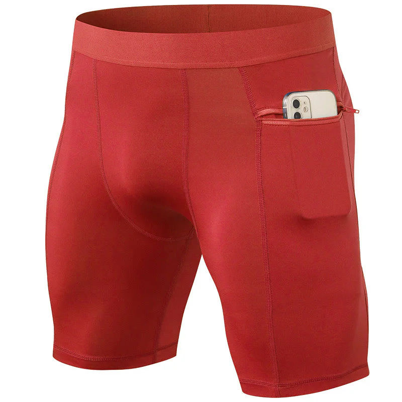 Buddha Stones Pantaloncini sportivi aderenti elasticizzati ad alta elasticità ad asciugatura rapida con tasche con cerniera da uomo - Image 19