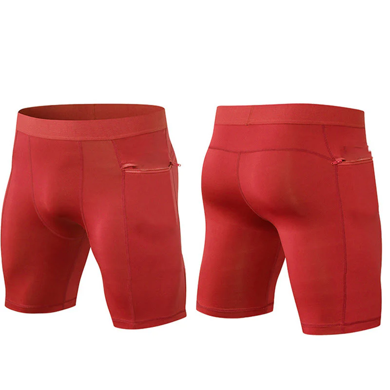 Buddha Stones Pantaloncini sportivi aderenti elasticizzati ad alta elasticità ad asciugatura rapida con tasche con cerniera da uomo - Image 20