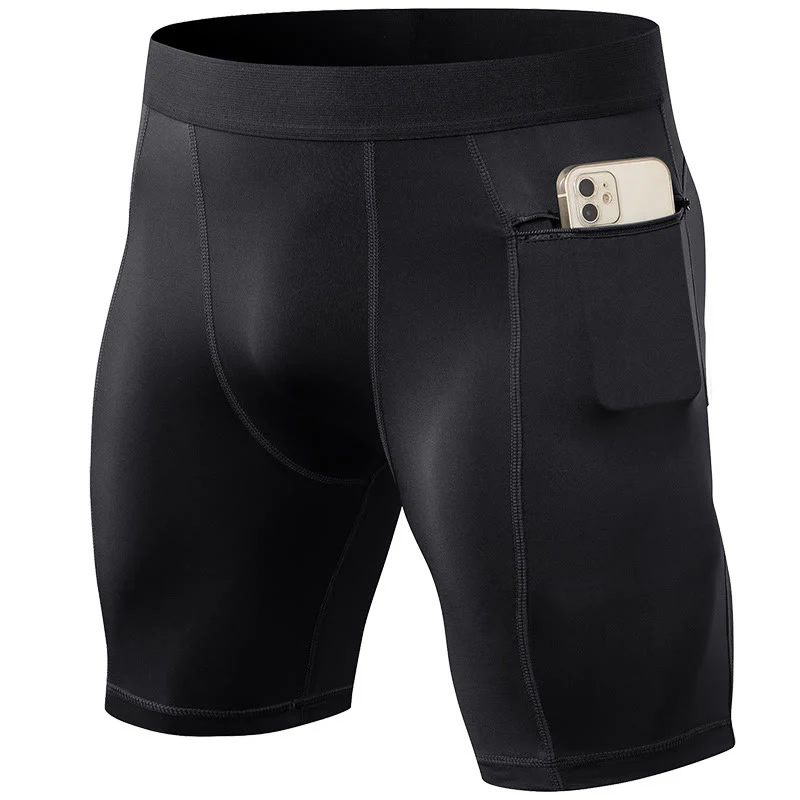 Buddha Stones Pantaloncini sportivi aderenti elasticizzati ad alta elasticità ad asciugatura rapida con tasche con cerniera da uomo - Image 21
