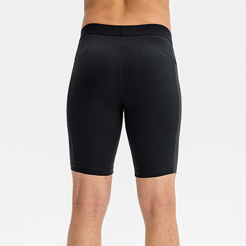 Buddha Stones Pantaloncini sportivi aderenti elasticizzati ad alta elasticità ad asciugatura rapida con tasche con cerniera da uomo - Image 24