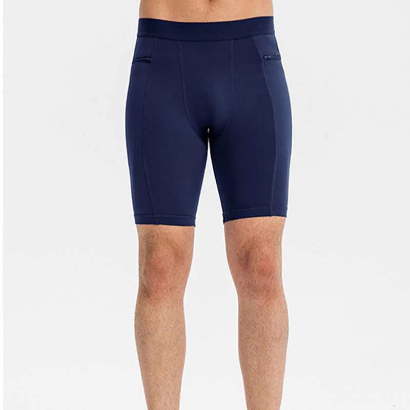 Buddha Stones Pantaloncini sportivi aderenti elasticizzati ad alta elasticità ad asciugatura rapida con tasche con cerniera da uomo - Image 27