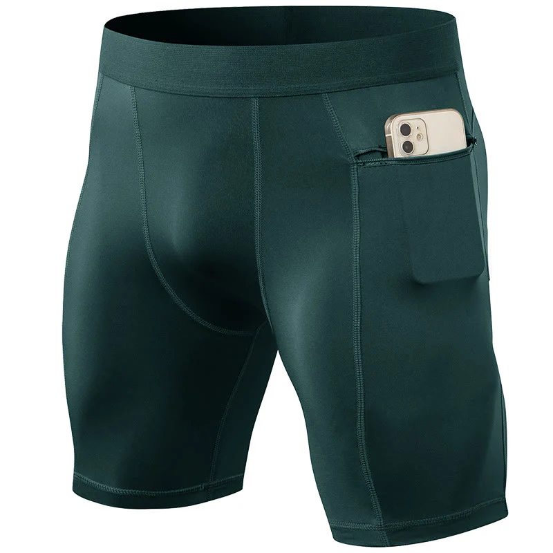 Buddha Stones Pantaloncini sportivi aderenti elasticizzati ad alta elasticità ad asciugatura rapida con tasche con cerniera da uomo - Image 31