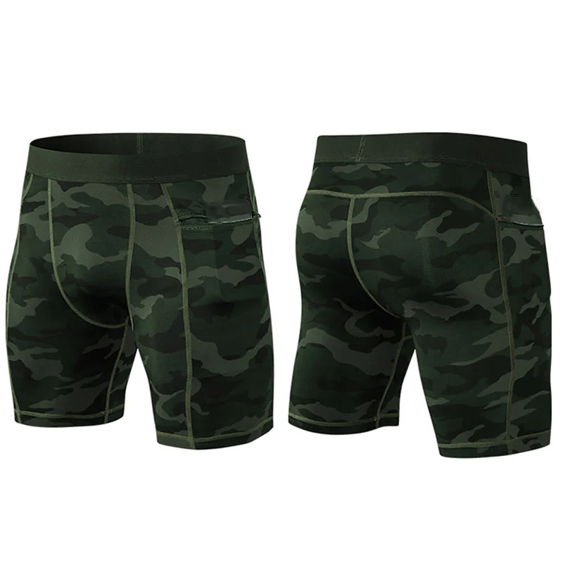 Buddha Stones Pantaloncini sportivi aderenti elasticizzati ad alta elasticità ad asciugatura rapida con tasche con cerniera da uomo - Image 38
