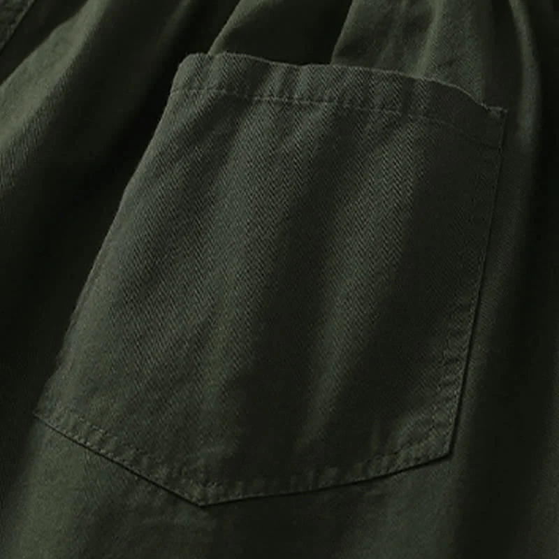 Buddha Stones Pantaloni estivi casual da donna a tinta unita con elastico in vita e gamba affusolata e tasche. - Image 3