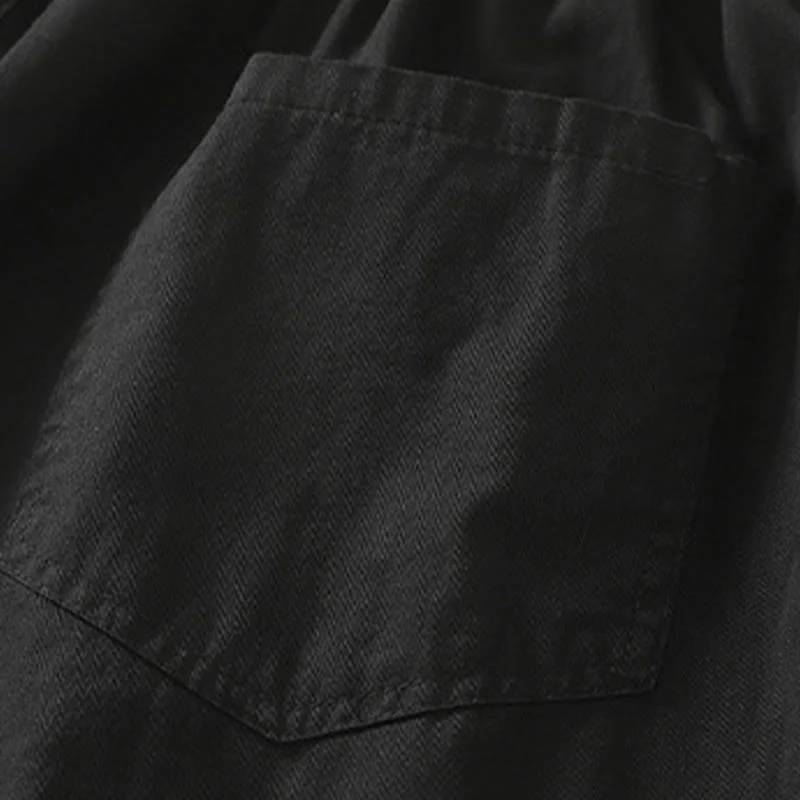 Buddha Stones Pantaloni estivi casual da donna a tinta unita con elastico in vita e gamba affusolata e tasche. - Image 8