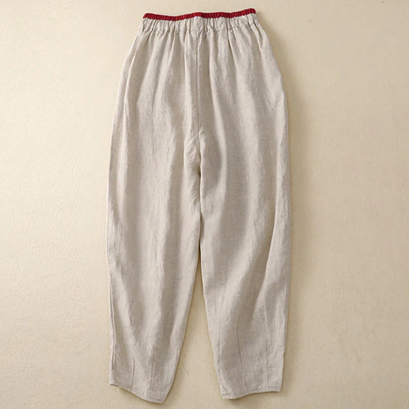 Buddha Stones Pantaloni harem da donna con tasche, lunghezza 7-8, con design color blocking, modello Commute - Image 2