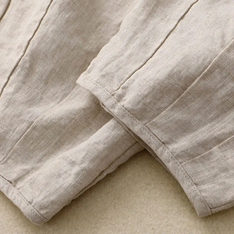 Buddha Stones Pantaloni harem da donna con tasche, lunghezza 7-8, con design color blocking, modello Commute - Image 7