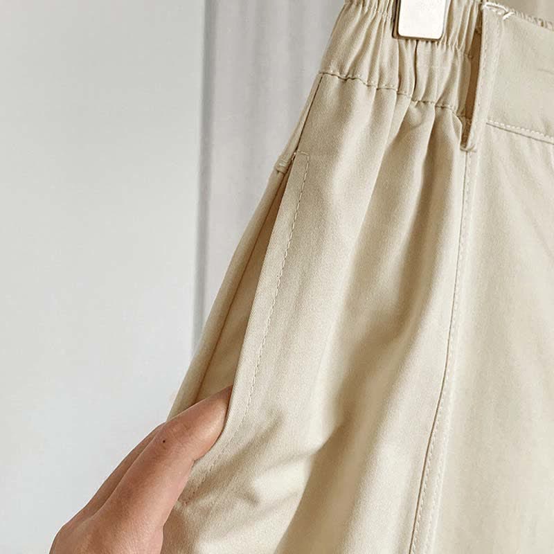 Buddha Stones Pantaloni harem da donna estivi casual con bottoni e tasche. - Image 12