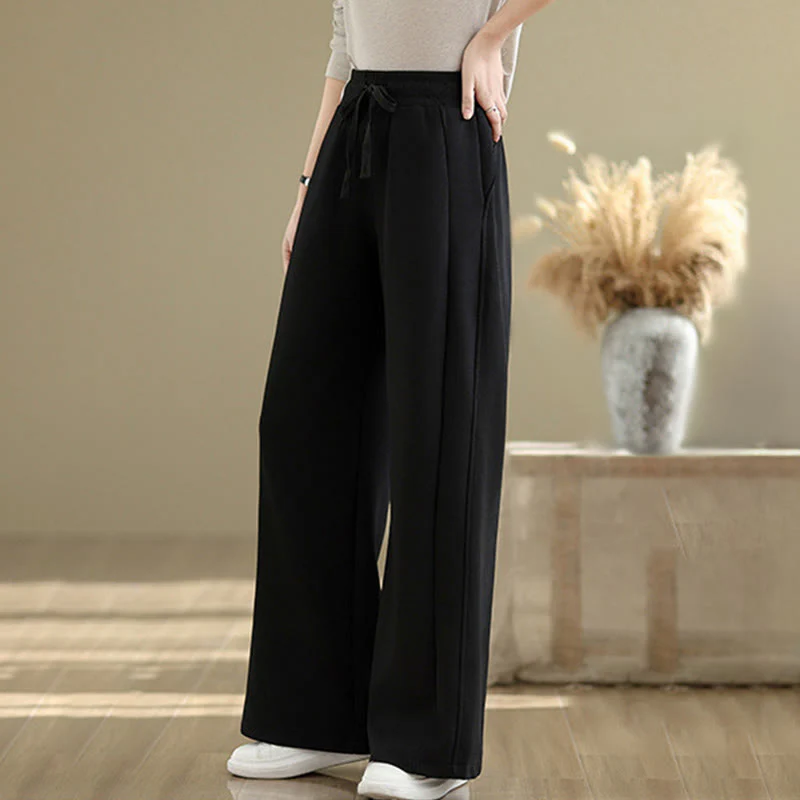 Buddha Stones Pantaloni larghi da donna in cotone casual con tasche - Image 14