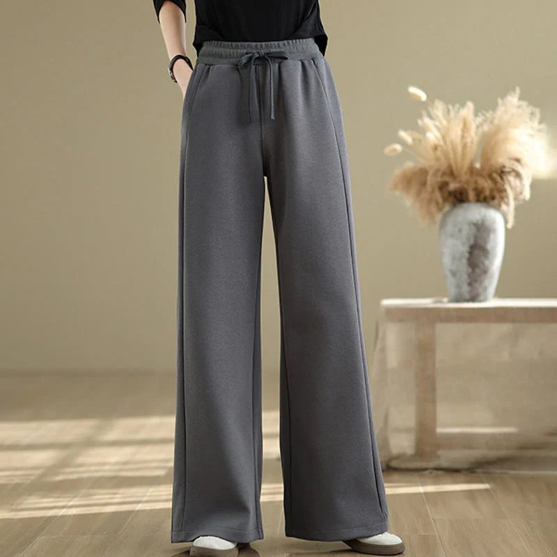 Buddha Stones Pantaloni larghi da donna in cotone casual con tasche - Image 21