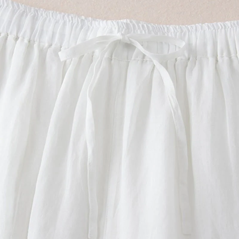 Buddha Stones Pantaloni larghi da donna in cotone con tasche e fodera casual, lunghezza 7-8 - Image 12