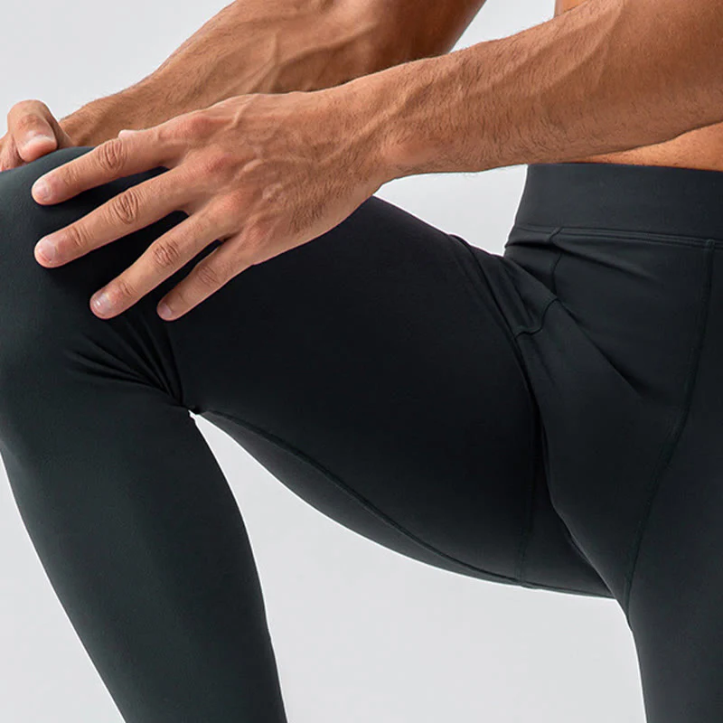 Buddha Stones Pantaloni sportivi da uomo elastici traspiranti a vita alta semplici - Image 26