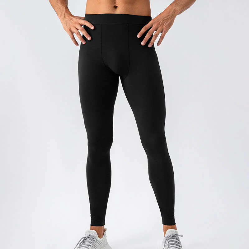 Buddha Stones Pantaloni sportivi da uomo elastici traspiranti a vita alta semplici - Image 3