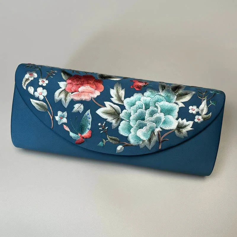 Buddha Stones Peonia Tulipano Su Ricamo Borsa da sposa Borsa a tracolla - Image 25