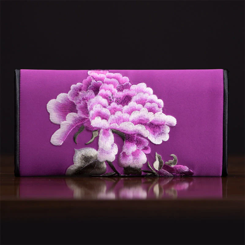 Buddha Stones Peony Flower Su Ricamo Viaggio Shopping Borsa Lunga Borsa a Mano - Image 20