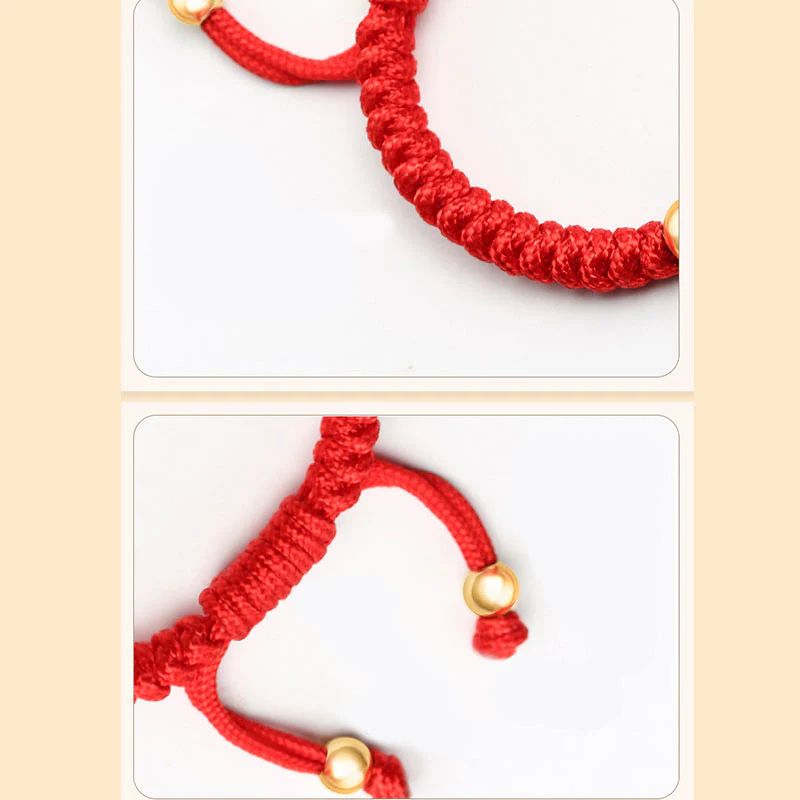 Buddha Stones per bambini in argento sterling 999 PiXiu Wealth King Kong Knot String Braided Kids - Image 8