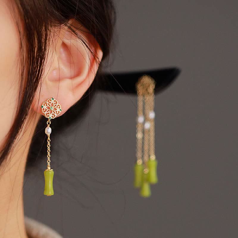 Buddha Stones Peridoto naturale Legno di ebano Amore Nappe Forcina per capelli - Image 5