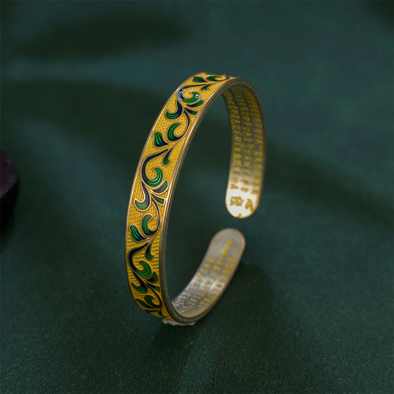 Buddha Stones, petali di vite intrecciati, rami in rame, bracciale regolabile aperto - Image 5