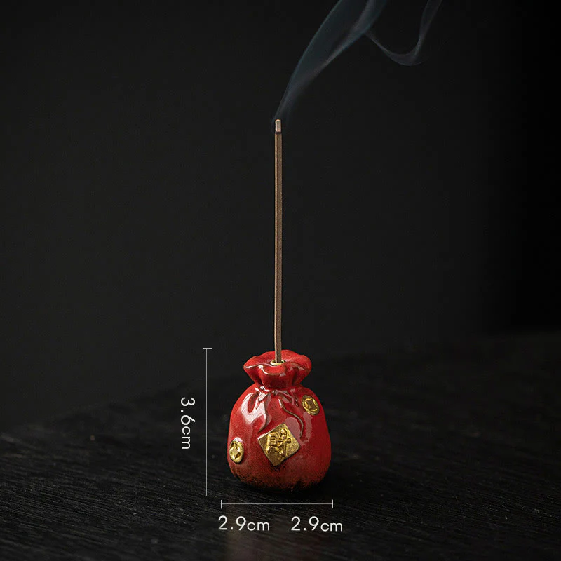 Buddha Stones Piccola ciotola del tesoro Sacchetto fortunato Vassoio Bagua Bastoncino di ceramica curativo Bruciatore di incenso Decorazione - Image 27