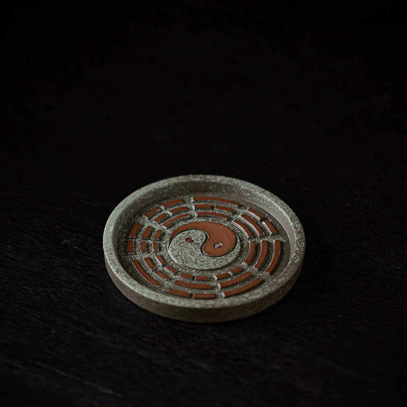 Buddha Stones Piccola ciotola del tesoro Sacchetto fortunato Vassoio Bagua Bastoncino di ceramica curativo Bruciatore di incenso Decorazione - Image 29