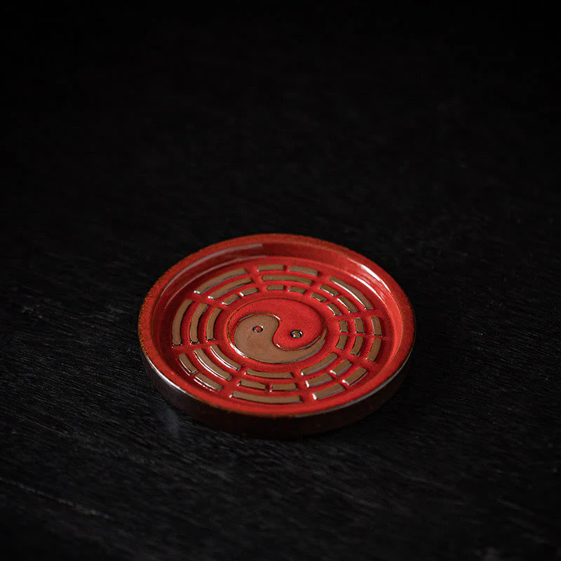 Buddha Stones Piccola ciotola del tesoro Sacchetto fortunato Vassoio Bagua Bastoncino di ceramica curativo Bruciatore di incenso Decorazione - Image 30