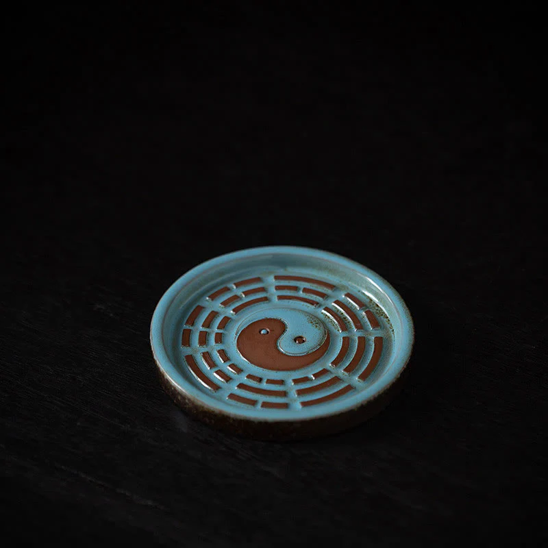 Buddha Stones Piccola ciotola del tesoro Sacchetto fortunato Vassoio Bagua Bastoncino di ceramica curativo Bruciatore di incenso Decorazione - Image 31