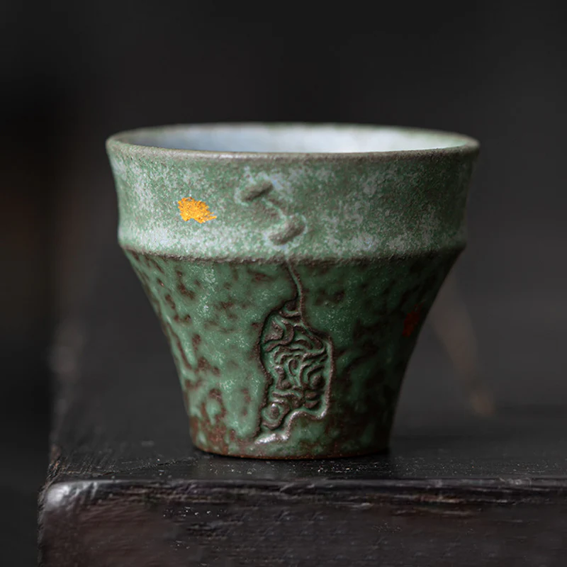 Buddha Stones Piccola tazza da tè in ceramica in stile vintage Tazza da tè Kung Fu 50 ml - Image 2