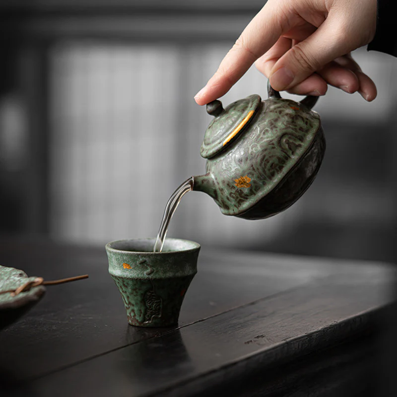 Buddha Stones Piccola tazza da tè in ceramica in stile vintage Tazza da tè Kung Fu 50 ml - Image 7