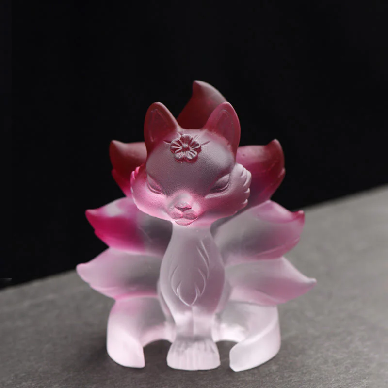 Buddha Stones Piccola Volpe a nove code Successo Forza Casa Figurina Decorazione - Image 5
