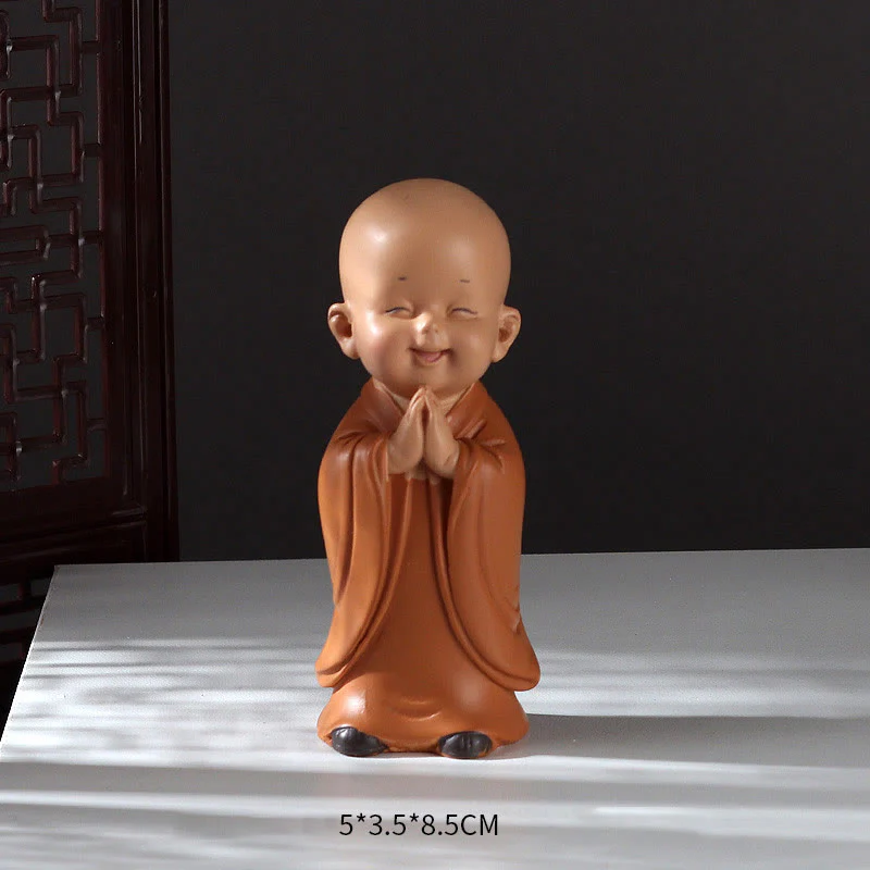 Buddha Stones Piccole Mini Meditazione Monaco Prega Serenità Resina Decorazione per la casa - Image 14