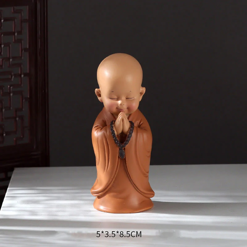 Buddha Stones Piccole Mini Meditazione Monaco Prega Serenità Resina Decorazione per la casa - Image 19
