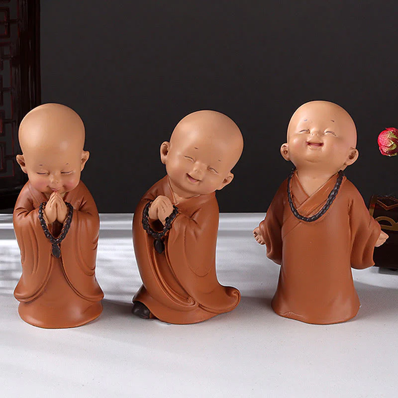Buddha Stones Piccole Mini Meditazione Monaco Prega Serenità Resina Decorazione per la casa - Image 21