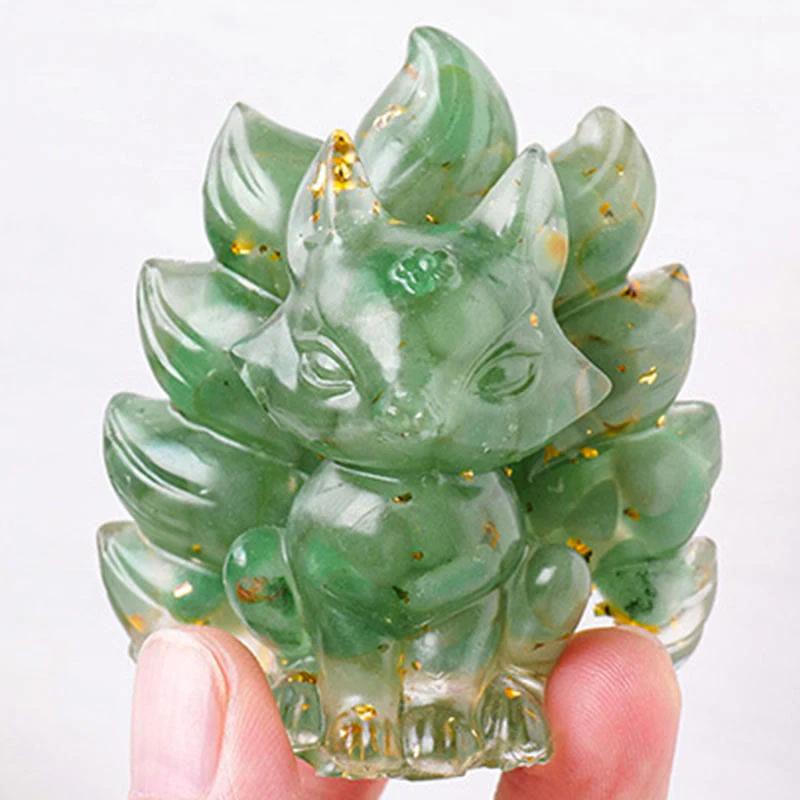 Buddha Stones piccole, varie pietre, quarzo fragola, ametista, avventurina verde, volpe a nove code, guarigione, decorazione per la casa - Image 10