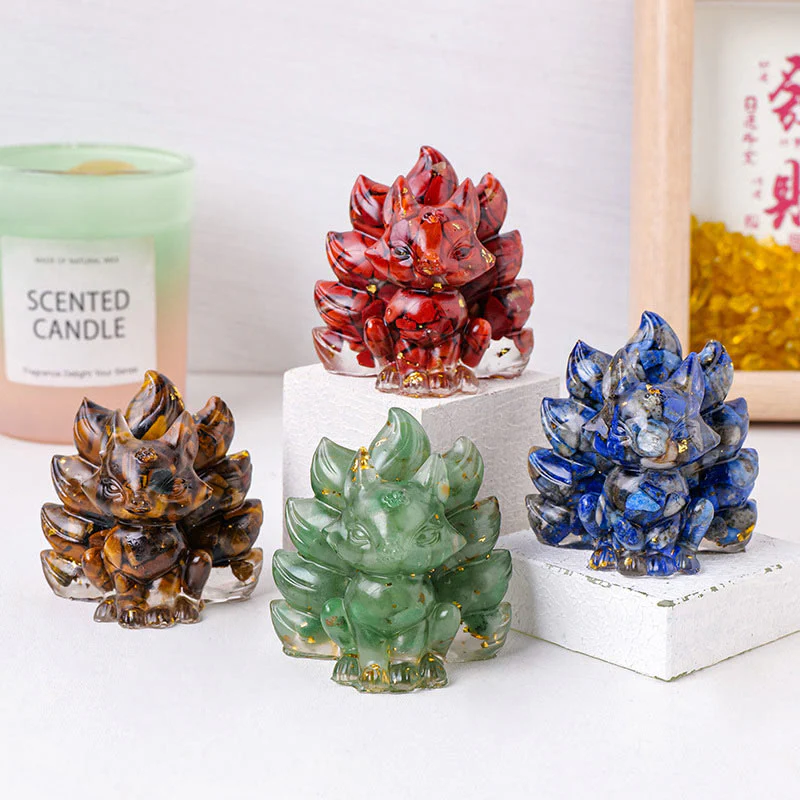 Buddha Stones piccole, varie pietre, quarzo fragola, ametista, avventurina verde, volpe a nove code, guarigione, decorazione per la casa - Image 29