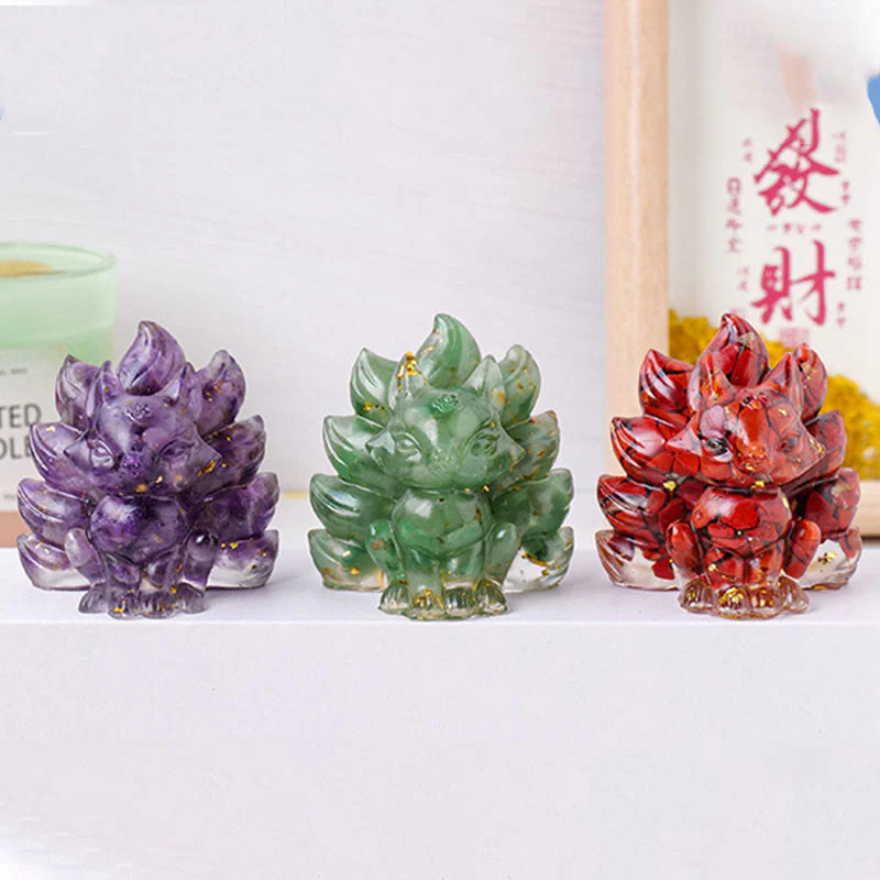 Buddha Stones piccole, varie pietre, quarzo fragola, ametista, avventurina verde, volpe a nove code, guarigione, decorazione per la casa - Image 31