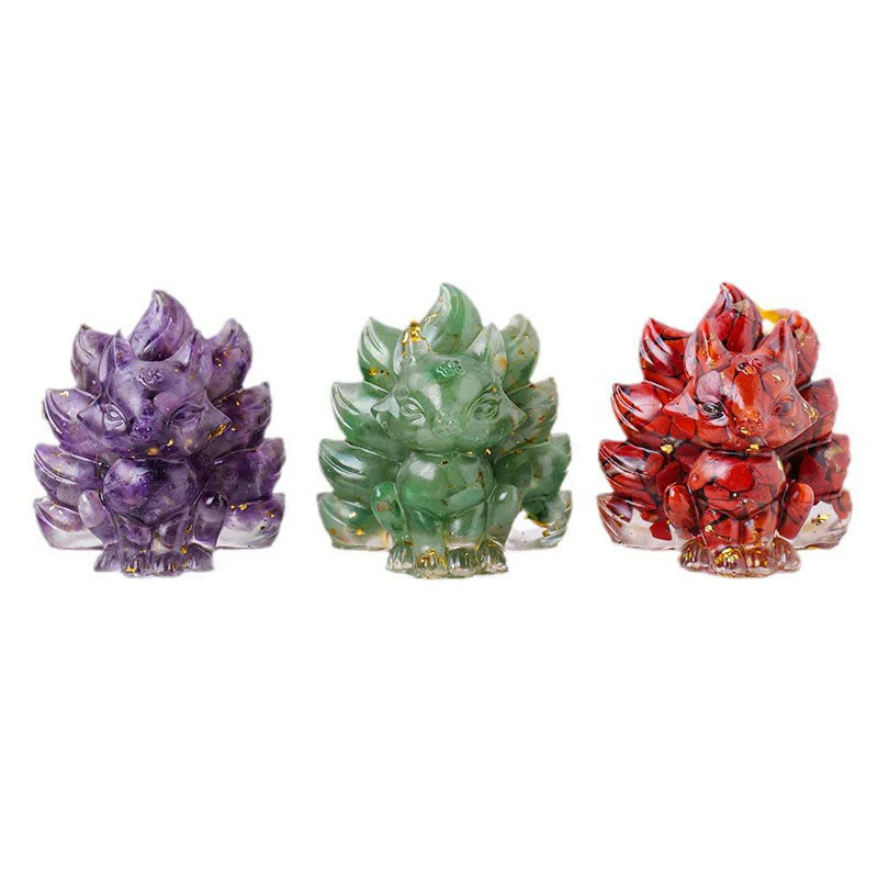 Buddha Stones piccole, varie pietre, quarzo fragola, ametista, avventurina verde, volpe a nove code, guarigione, decorazione per la casa - Image 32