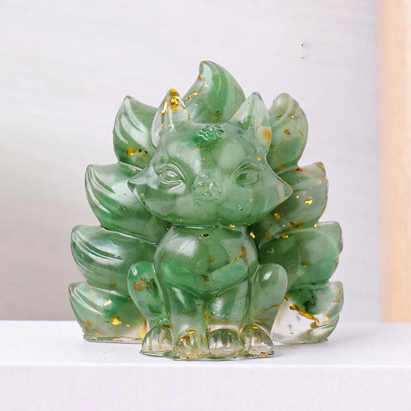 Buddha Stones piccole, varie pietre, quarzo fragola, ametista, avventurina verde, volpe a nove code, guarigione, decorazione per la casa - Image 9